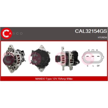 Alternador - CASCO CAL32154GS