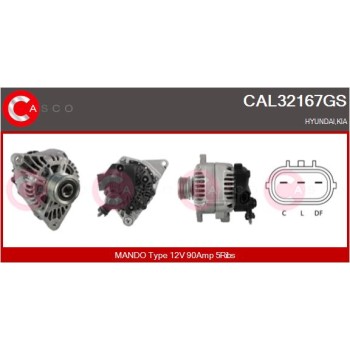 Alternador - CASCO CAL32167GS