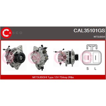 Alternador - CASCO CAL35101GS