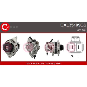 Alternador - CASCO CAL35109GS