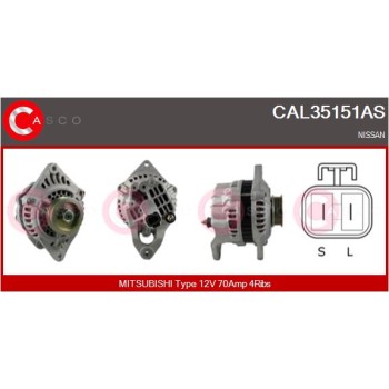 Alternador - CASCO CAL35151AS