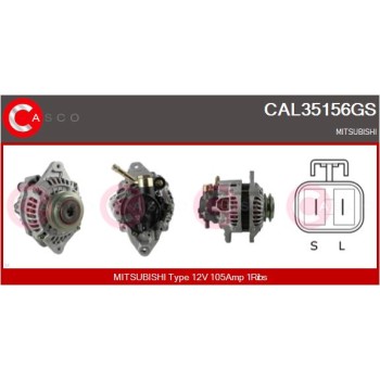 Alternador - CASCO CAL35156GS