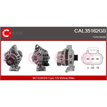 Alternador - CASCO CAL35162GS