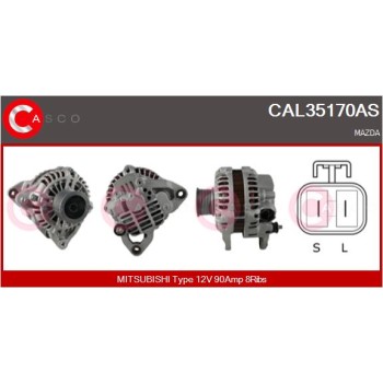 Alternador - CASCO CAL35170AS