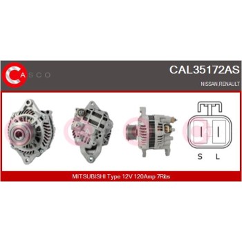 Alternador - CASCO CAL35172AS