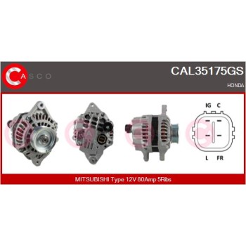 Alternador - CASCO CAL35175GS