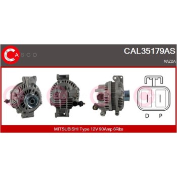 Alternador - CASCO CAL35179AS