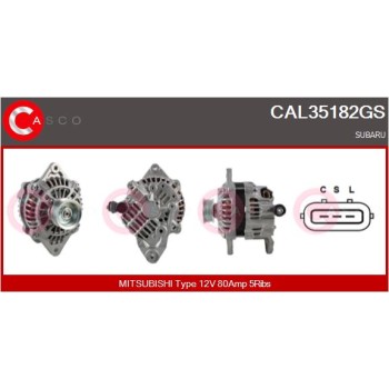 Alternador - CASCO CAL35182GS