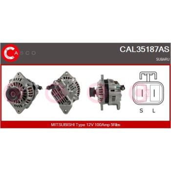 Alternador - CASCO CAL35187AS