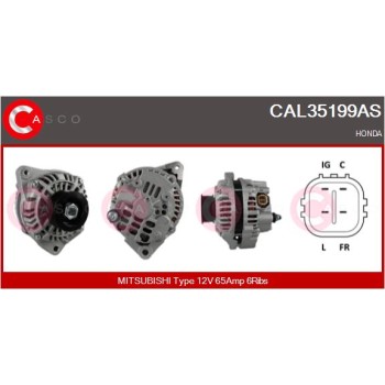 Alternador - CASCO CAL35199AS