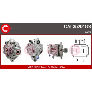 Alternador - CASCO CAL35201GS