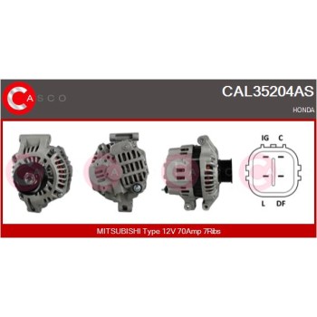 Alternador - CASCO CAL35204AS