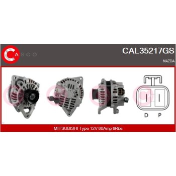 Alternador - CASCO CAL35217GS