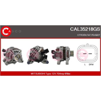 Alternador - CASCO CAL35218GS