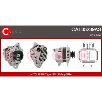 Alternador - CASCO CAL35239AS