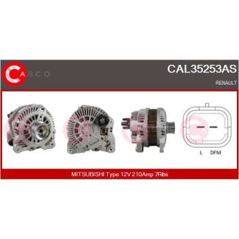 Alternador - CASCO CAL35253AS