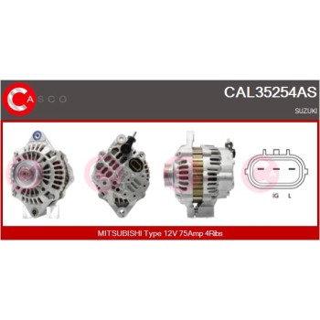 Alternador - CASCO CAL35254AS