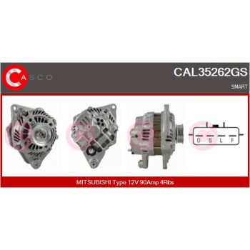 Alternador - CASCO CAL35262GS