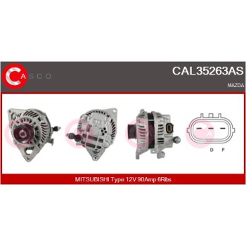 Alternador - CASCO CAL35263AS