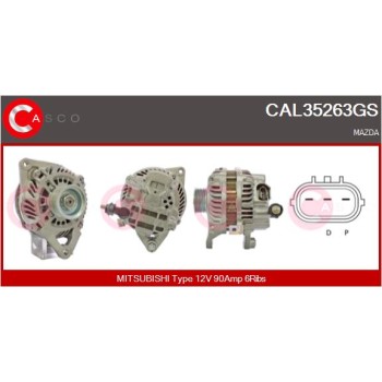 Alternador - CASCO CAL35263GS