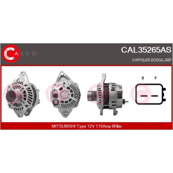 Alternador - CASCO CAL35265AS