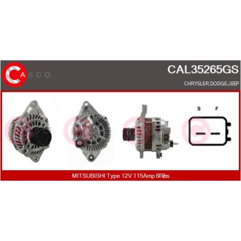 Alternador - CASCO CAL35265GS