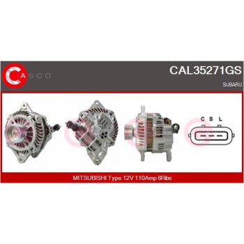 Alternador - CASCO CAL35271GS