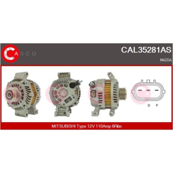 Alternador - CASCO CAL35281AS