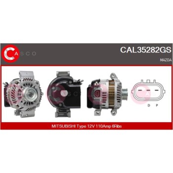 Alternador - CASCO CAL35282GS