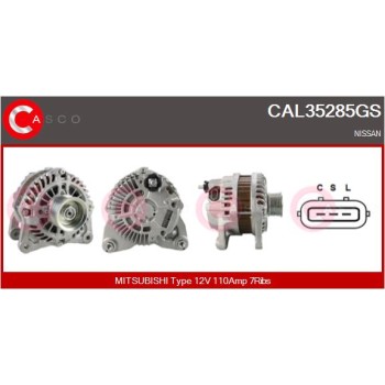 Alternador - CASCO CAL35285GS