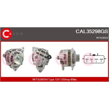 Alternador - CASCO CAL35298GS