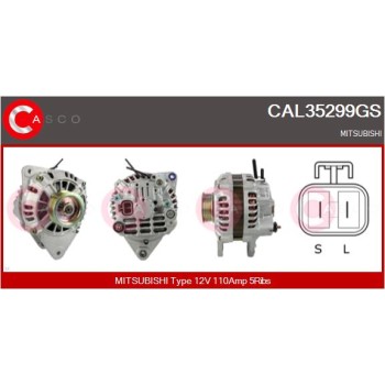 Alternador - CASCO CAL35299GS