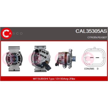 Alternador - CASCO CAL35305AS