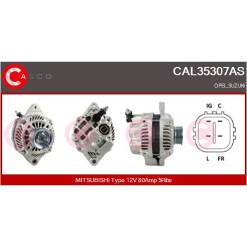 Alternador - CASCO CAL35307AS