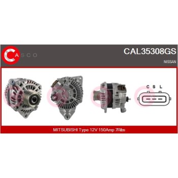 Alternador - CASCO CAL35308GS