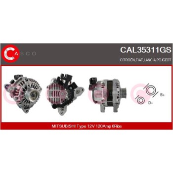 Alternador - CASCO CAL35311GS