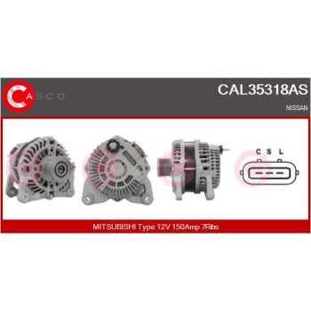 Alternador - CASCO CAL35318AS