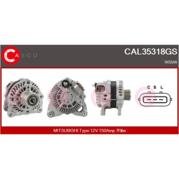 Alternador - CASCO CAL35318GS