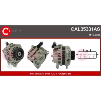 Alternador - CASCO CAL35331AS
