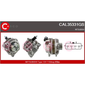 Alternador - CASCO CAL35331GS