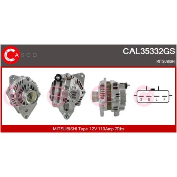 Alternador - CASCO CAL35332GS