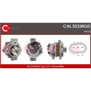 Alternador - CASCO CAL35336GS