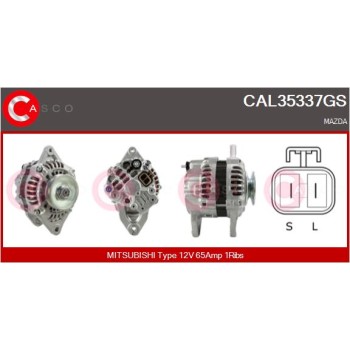 Alternador - CASCO CAL35337GS