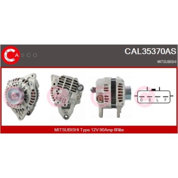 Alternador - CASCO CAL35370AS