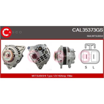 Alternador - CASCO CAL35373GS