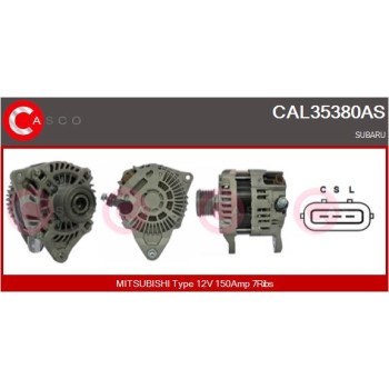 Alternador - CASCO CAL35380AS