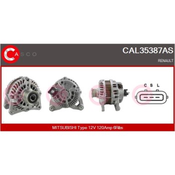 Alternador - CASCO CAL35387AS