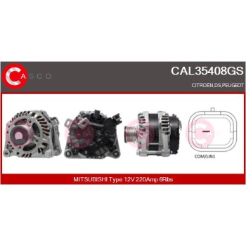 Alternador - CASCO CAL35408GS