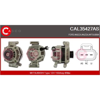 Alternador - CASCO CAL35427AS