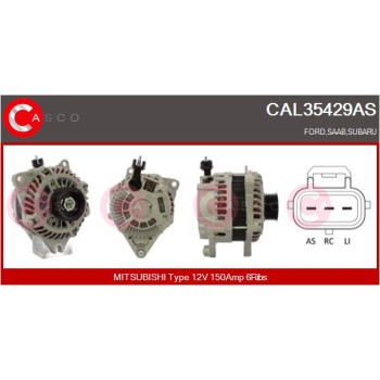 Alternador - CASCO CAL35429AS